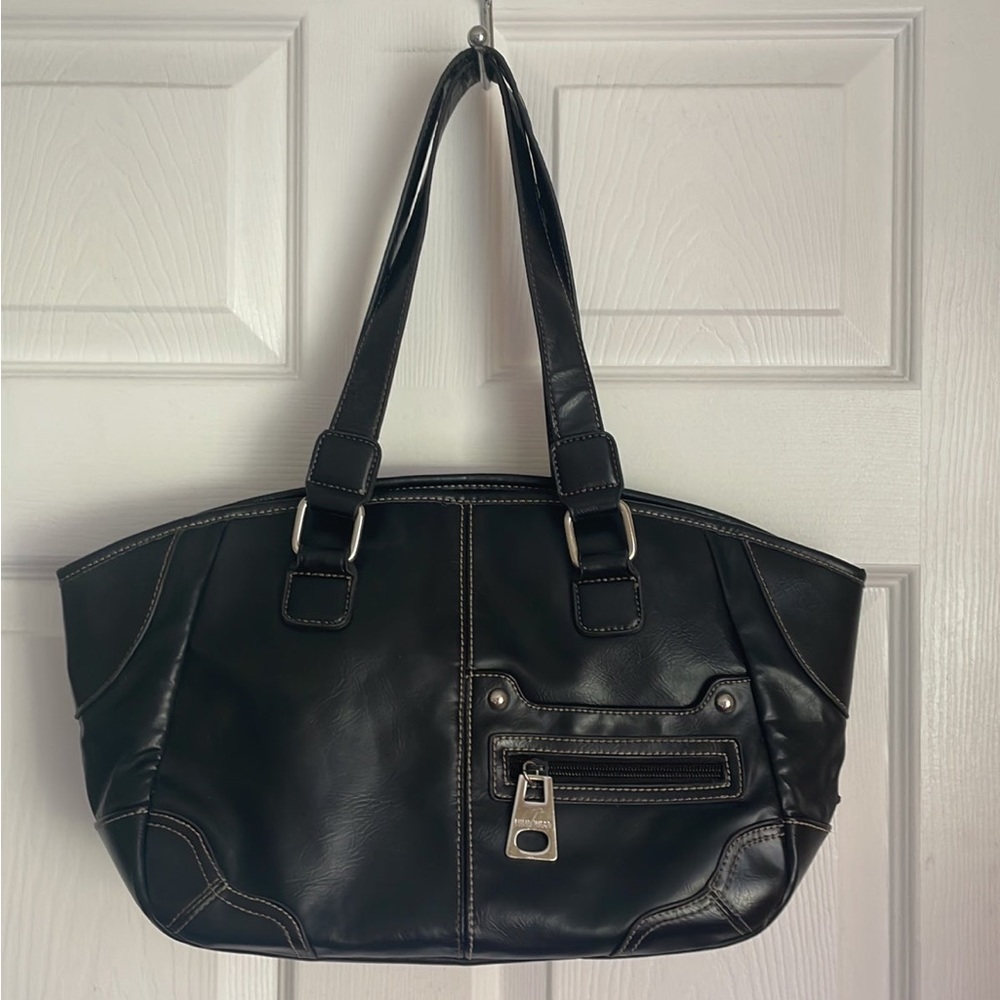 Nine West faux leather black shoulder bags